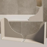 Roslim No-Adhesive Splash Guard with strong suction creates an instant watertight seal.