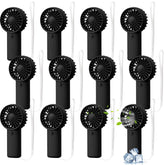 Rossesay 12-pack mini portable fans front view for on-the-go cooling.