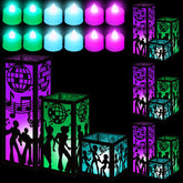 Rossesay disco lantern box with three sizes for festive tables.