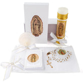 Rotel baptism candle white with delicate bow for holy ceremonies