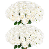 Rowfad artificial roses 120 bulk pack for versatile decorating.