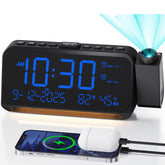Roxicosly projection alarm clock showing ceiling time projection for easy viewing.