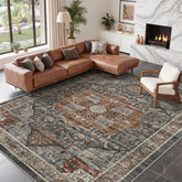 Roxstand 8x10 rug in living room shows versatile grey styling and comfortable underfoot