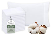 Royale Linens white queen pillowcase 20x30, 12-pack for hotel-quality comfort