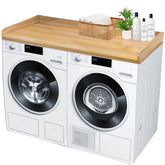 Royxen oak countertop top view showing wide folding space for laundry tasks