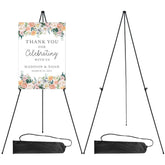 RRFTOK 63-inch easel stand front view for banners and signs, sturdy support.