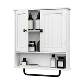 RRX bathroom cabinet with towel bar for tidy towels within reach