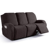 Ruaozz recliner sofa cover in chocolate fabric protects against spills and stains.