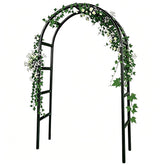 RUBFAC garden arch outdoor frame for climbing plants creates an inviting entrance.
