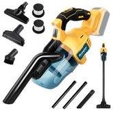 Rueqior cordless vacuum with DeWalt 20V compatibility for flexible cleaning.