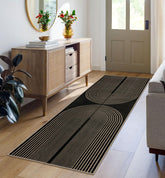 Rugalia Easy Jute Rainbow Runner for entrance hallway with non-slip backing to prevent slips.