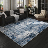 Rugcomf area rug 5x7 with soft abstract pattern, cozy for living rooms.