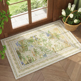 Rugcomf Circle Rug impressionist pattern enhances living spaces with soft, artful texture.