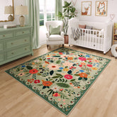 Rugcomf green boho area rug 4x6 adds cozy style to living spaces