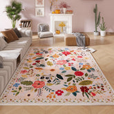 Rugcomf living room rug 5x7 in beige for modern spaces