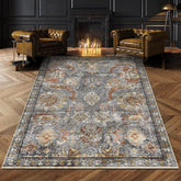 RUGSURE washable rug living room with non-slip backing offers safety and style.