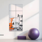 Ruomeng full-length mirror tiles arranged on wall for a brighter home gym