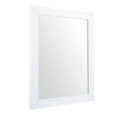 Ruomeng rectangular wall mirror 16x20 front view, white finish, enhances light