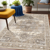 RUUGME living room rug beige 3x5 — overall view for warm, inviting decor