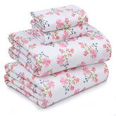 RUVANTI Bloomex flat sheet top view showing crisp percale for cool sleep.
