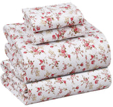 RUVANTI Bouquet percale flat sheet with crisp finish for year-round comfort