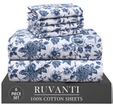 RUVANTI crisp-percale texture for breathable, cool nights.