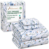 RUVANTI Daisy Bud sheets with peach-finish close-up for soft nightly comfort.