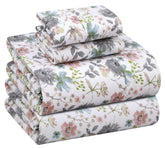 RUVANTI dandelion field percale sheet set stays cool and breathable.