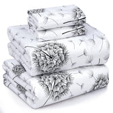 RUVANTI Dandelion percale flat sheet shows crisp, cool comfort.
