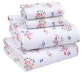 RUVANTI Funa Flora percale flat sheet offers crisp, breathable comfort.