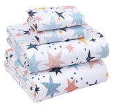 RUVANTI percale sheets floral pattern close-up, showing crisp, breathable fabric.