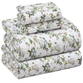 RUVANTI percale floral queen flat sheet delivers crisp cooling comfort.