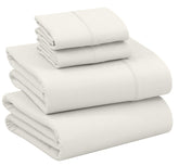 RUVANTI king flat sheet in ivory, crisp and breathable percale.