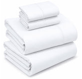 RUVANTI queen flat sheet in crisp percale for breathable, cool comfort