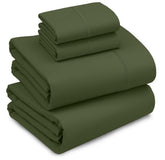 RUVANTI percale queen flat sheet with crisp, cool texture for year-round comfort.