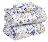 RUVANTI Sweet Pea percale twin flat sheet shows crisp, breathable fabric for cool nights.