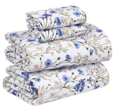 RUVANTI sweet pea percale flat sheet close-up showing crisp breathable texture