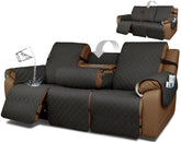 Rwoyno waterproof recliner cover front view showing protective fabric against spills