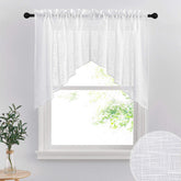 RYB HOME two-panel valances with dual rod pockets for easy installation and privacy.