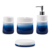 RZCNC navy blue toothbrush cup keeps brushes organized and within easy reach.