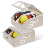 RZMAYIS 2-pack hat storage with opened lid, easy access to your cap collection.