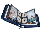 S Lattye blue DVD/CD storage binder keeps discs organized for quick access.