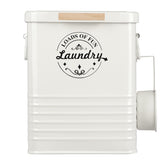 SACREDAY laundry powder container in cream keeps detergent organized and accessible.