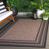 Safavieh Courtyard rug texture closeup shows durable, stain-resistant fibers.