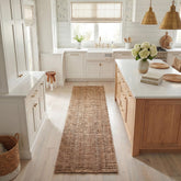 SAFAVIEH Natural Fiber Collection runner rug in natural brown with chunky jute texture for organic warmth