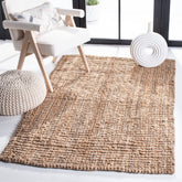 SAFAVIEH NF447A natural brown jute rug with handmade texture for warm spaces.