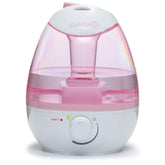 Safety 1st filter-free cool mist humidifier pink front view improves room humidity for baby comfort