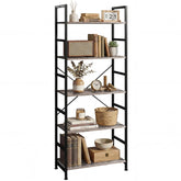 SageNest 5-Tier Bookshelf front view showing tall storage for books and dΓ©cor