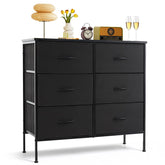 SageNest 6-drawer dresser with wood top for bedroom organization and stable surface.
