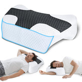 SAHEYER arm hole design on side sleeper pillow for comfortable arm positioning
